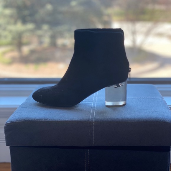 Black rag & bone Drea booties with clear heel - Picture 2 of 5